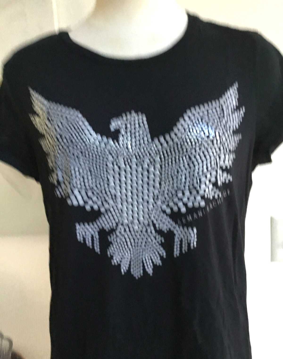 ARMANI EXCHANGE Women's  Basic Sequined  Eagle T-… - image 5