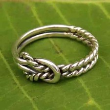 Knot Thumb Ring 925 Sterling Silver Band  Statement Ring Handmade All Size-RRR