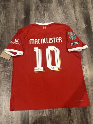 Mac Allister Liverpool Nike 23/24 Carabao Cup Final Jersey Size