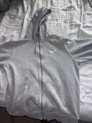 Nike Jacket Men's L Gray Hooded Zip Solid Vintage