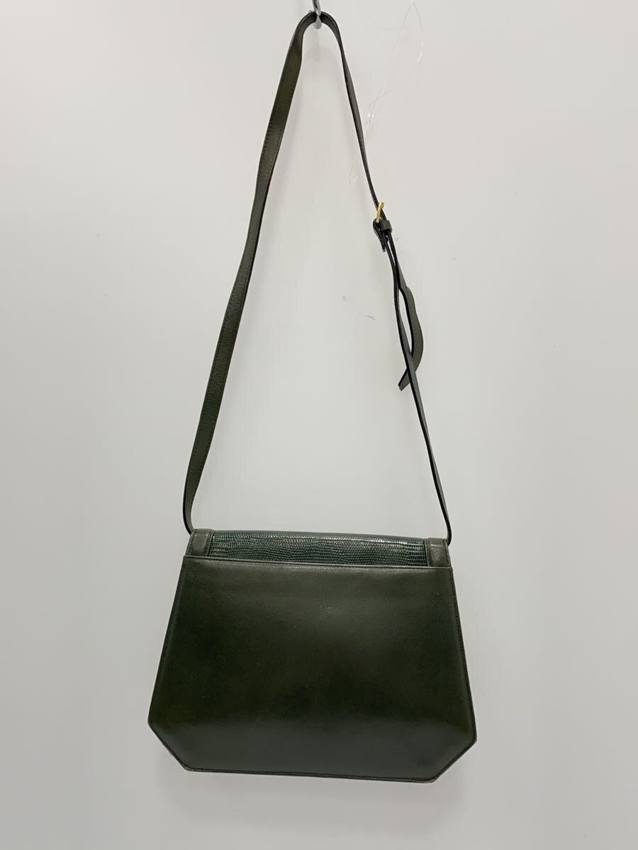 Borsa a tracolla Yves Saint Laurent in pelle verde usata elegante classica