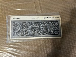 Vintage Craftaid Leather Template No. 4200 Billfold Flowers Plant