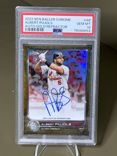 2022 Topps Chrome Ben Baller - Autographs Albert Pujols #BBA-AP Gold /50 PSA 10