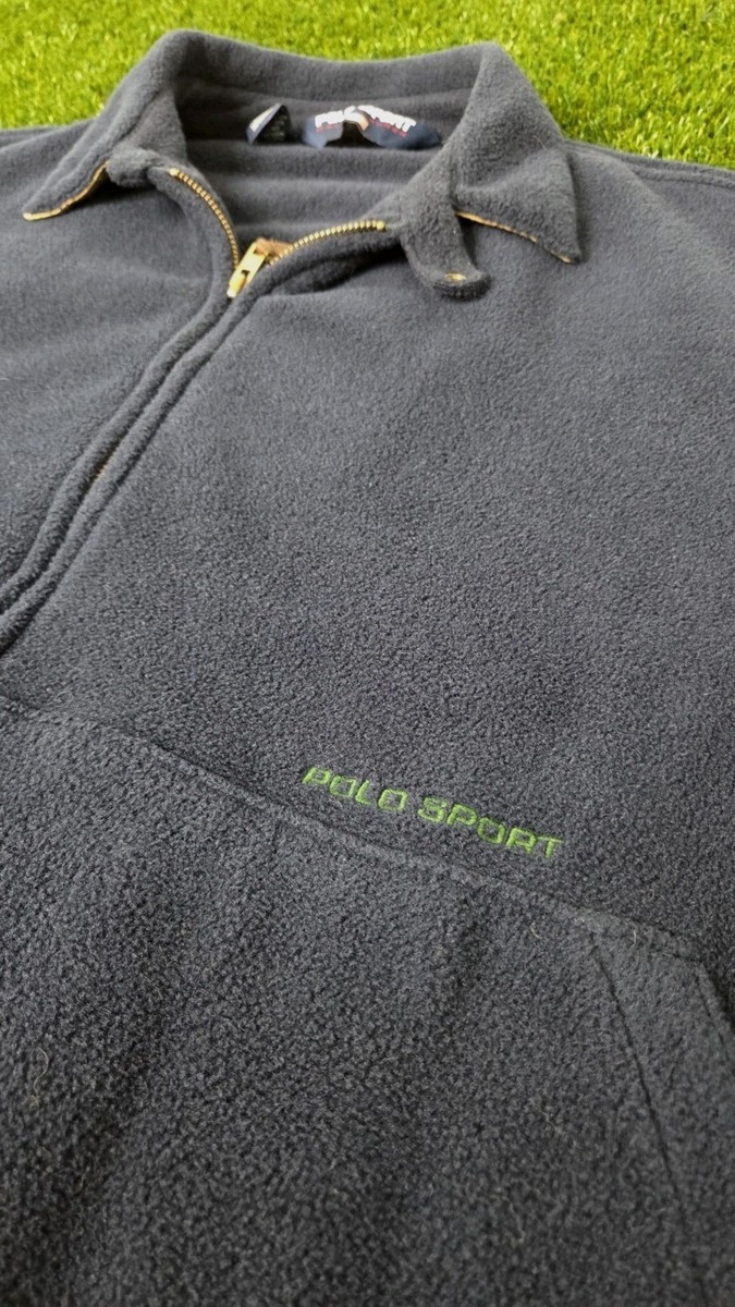Vintage Polo Sport Size XL Mens Made in USA Fleece Jacket Full Zip