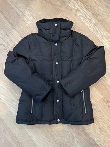 Michael Kors giacca nera donna piumino misto lana fodera taglia media