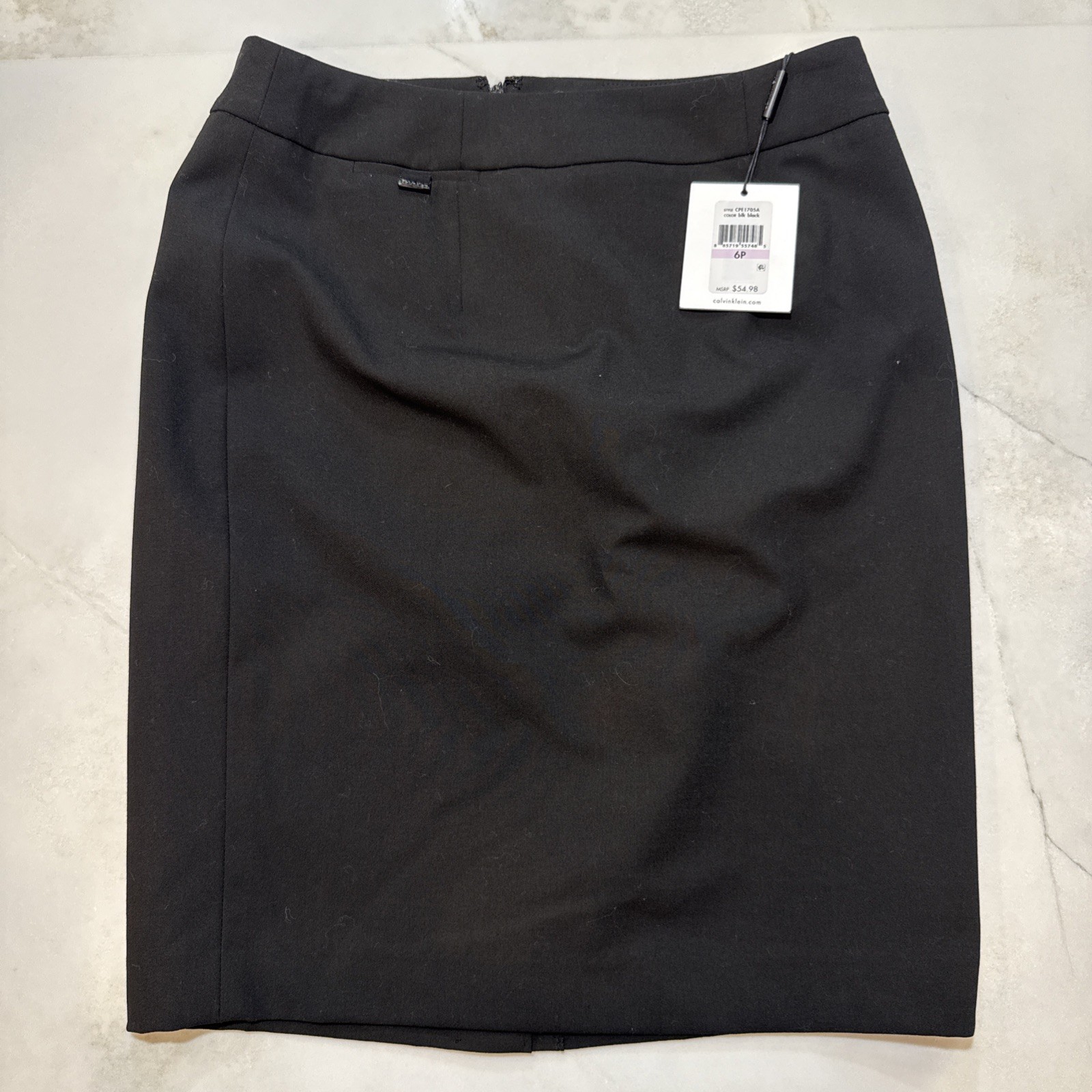Calvin Klein Women’s Pencil Skirt Black Petite Dress Work NWT 6P