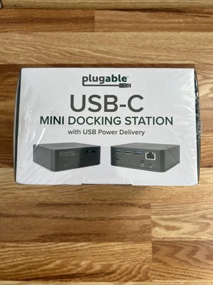 Plugable USB C Dock VESA Mount Compact with 85W Charging Thunderbolt 4/3 USB4