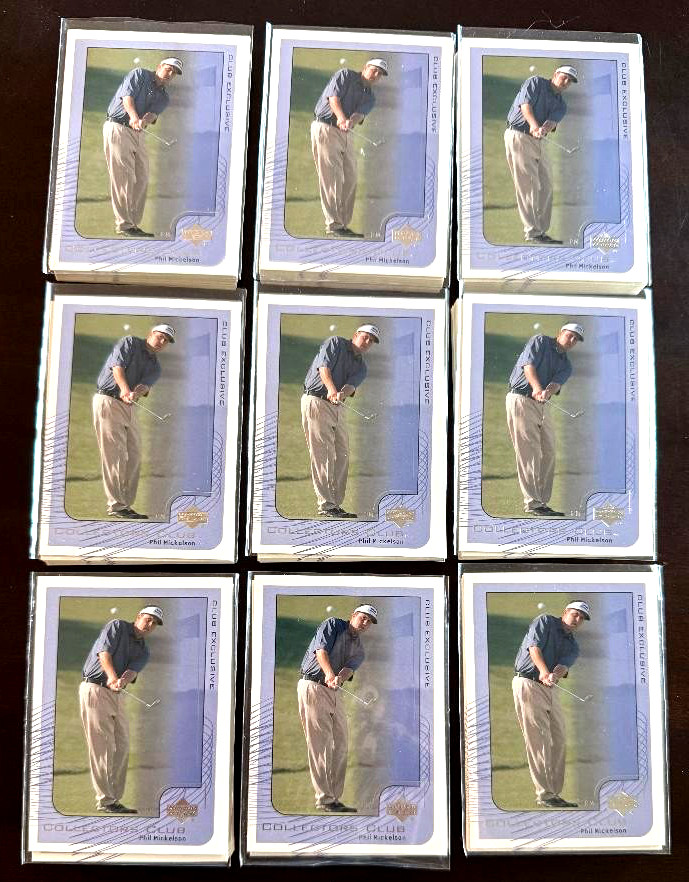 2002 Upper Deck Card Collector's Club Golf Set MICKELSON RC (NO WOODS) 9 avail.
