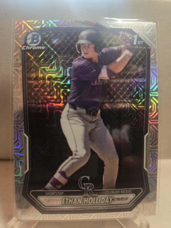 2026 Bowman Chrome Ethan Holiday 1st Bowman Mojo Refractor Rookie Rockies