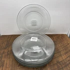 7 NWT Anchor Hocking Presence Clear Glass 10" Dinner Plate