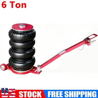 6 Ton Air Bag Jack 13228 Lbs Capacity Pneumatic Jack Triple Bag 6.7''-23'' Lift