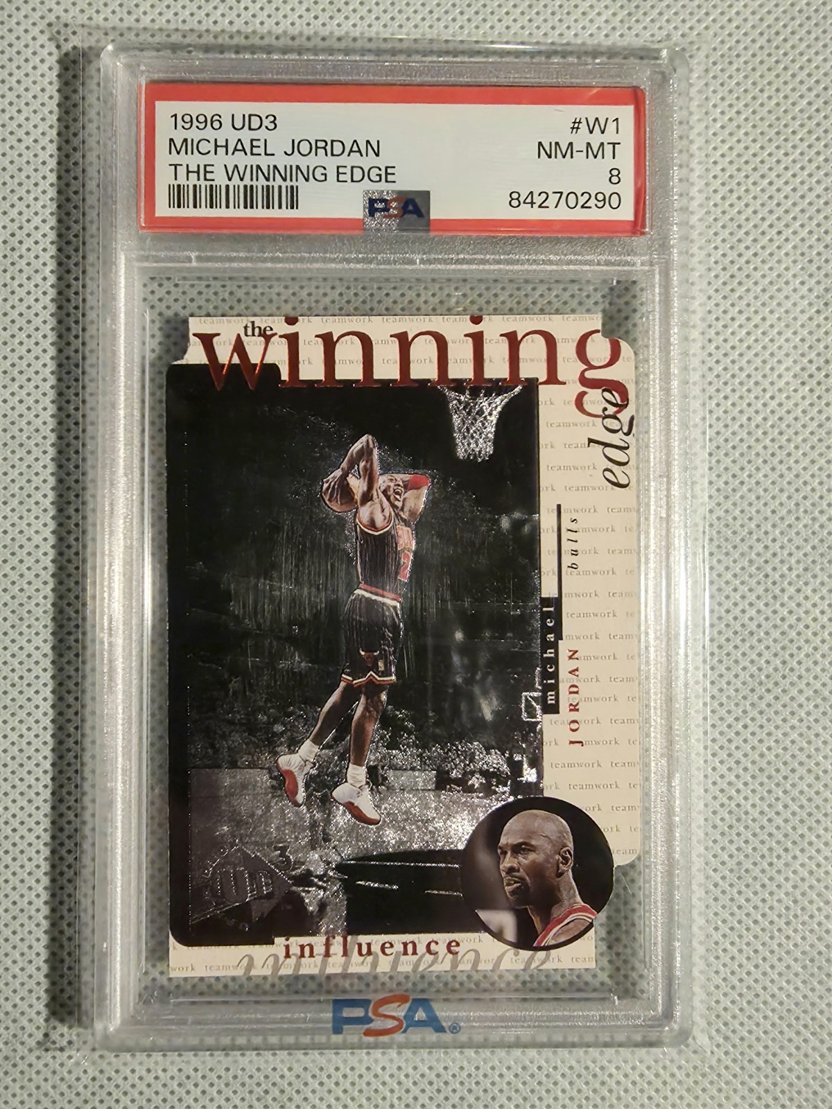 1996-97 UD3 Michael Jordan The Winning Edge #W1 - PSA 8