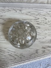 Large Vintage Clear Glass 13 Hole Flower Frog -PAT APL  D FOR