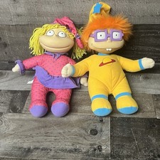 Vintage 1997 Rugrats Plush Doll Lot Chuckie  Angelica