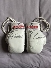 Lennox Lewis Signed Pair Of White Boxing Gloves 2001