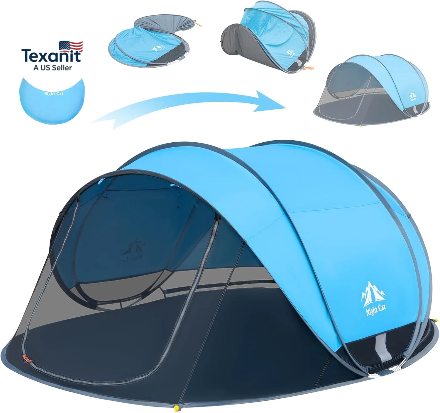 Pop-Up Beach Tent: Large Sun Shade Shelter for 2-4 Persons Picnic Sport Activiti