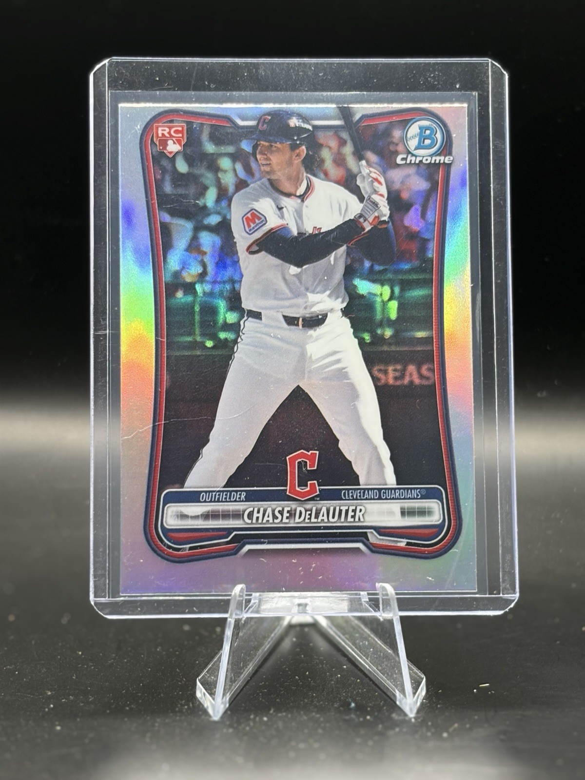 2026 Bowman Chase DeLauter Rookie Red RC Logo RC #37 - Cleveland Guardians