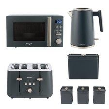 Marino 4 Piece Kitchen Set 1.7L Fast Boil Kettle 4 Slice Toaster 20L Digital