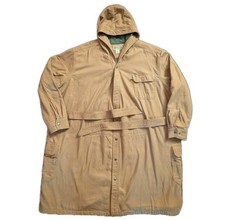 Vintage DULUTH TRADING CO. Robe Mens 2XL Canvas FireHose Fleece-Line Khaki Brown