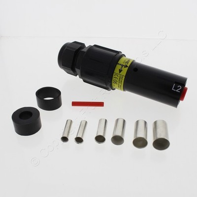 Phase 3 Powersafe SLS-2-BK-S25-M40S Black Male Source Line 2 Set Screw 15-23mm