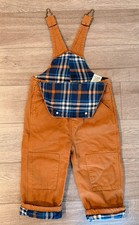 Carhartt Overalls Bibs Pants Kid Boys 2T Brown Duck Canvas Insulated Double Knee
