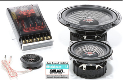 Audio System X 165/3 EVO 2 XION SERIES 3-Way System KICKBASS Compo Speakers