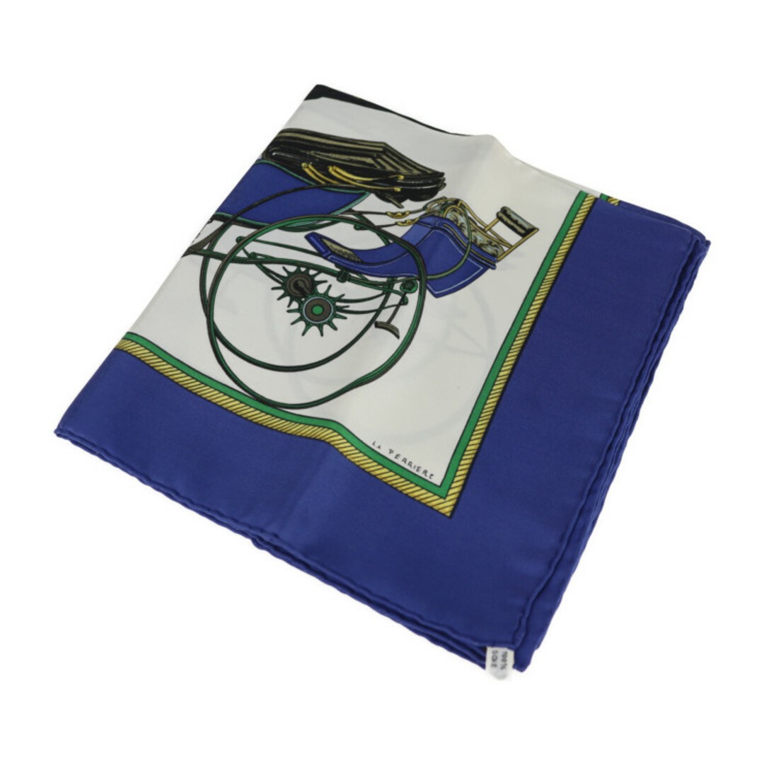 Hermes Carre90 Les Voitures Silk Scarf with Folding Hood Carriage Design  