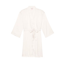 Victoria's Secret Pink Midi Robe for Women Coconut White M/L - NEW
