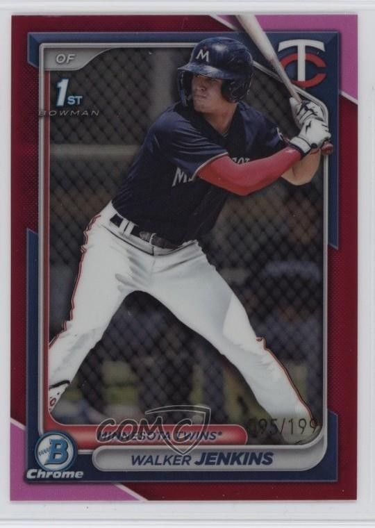 2024 Bowman Chrome Prospects Fuchsia Refractor 95/199 Walker Jenkins #BCP-43