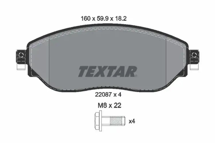 Brake pads 2208701 TEXTAR for RENAULT OPEL FIAT NISSAN