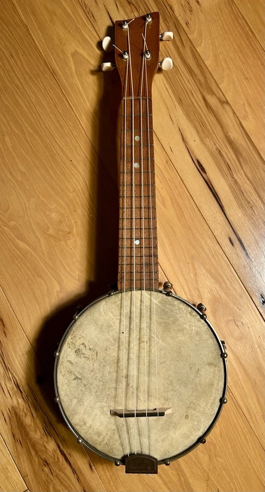 Vintage Bird’s Eye Maple Concertone Banjouke Ready To Play  - Image 2 of 4