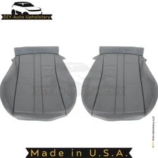 1996-2025 Fits Chevrolet Express Leatherette Bottom Seat Covers Medium Pewter