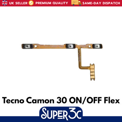 Für Tecno Camon 30 Ersatz EIN/AUS Power Lautstärketaste Flexkabel - UK Verkäufer