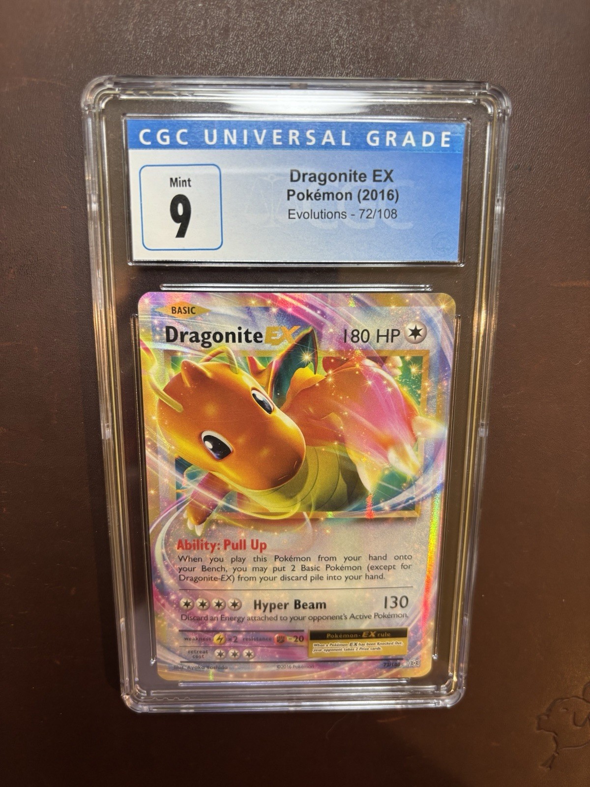 Dragonite EX 72/108 XY Evolutions CGC 9 Mint Graded Pokemon Card
