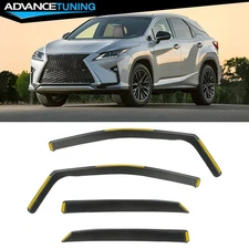 For 16-22 Lexus RX350 In-Channel Window Visors Sun Shades Vent Rain Guards PC