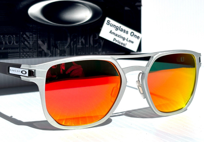 ラッキー NEW Oakley LATCH ALPHA Silver POLARIZED Galaxy Ruby Mirror Lens