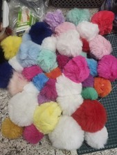 45 Pom Pom Keychain Balls