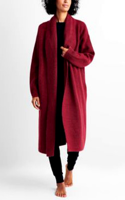 STATE OF DAY Knit LS Duster Size XS/S Maraschino Hthr Retail $69.50