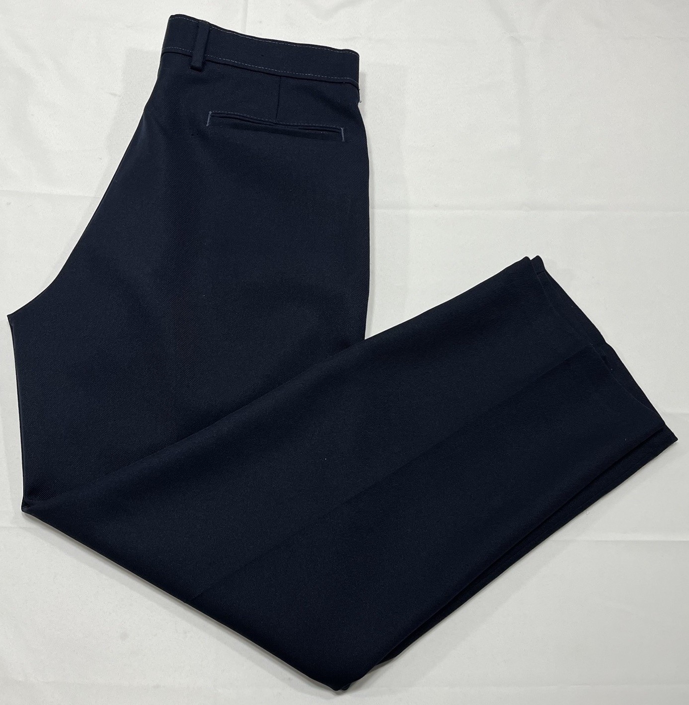 Levi's Action Slacks Black Flat Front Polyester M… - image 1