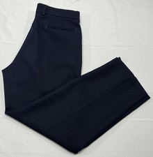 Levi's Action Slacks Black Flat Front Polyester Mens Pants 36x29 Fit 34x28 