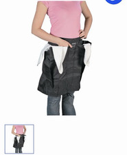Half Bistro Cleaning Apron Nylon Black/White Adjustable