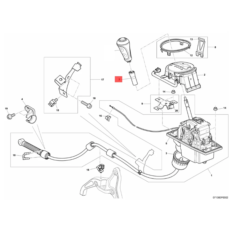 Chrome Gear Shifter Lever Knob Linkage for Bentley 2003-2012 Continental GT GTC — 第 2/2 张图片