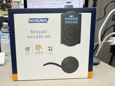 Schlage FBE365 V CAM 716 ACC Camelot Aged Bronze Electronic Door Lock Deadbolt
