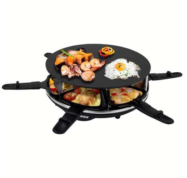 Raclette Grill Glas-Keramik Grillplatte FüR 6 Personen Lillex Syntrox Germany-image