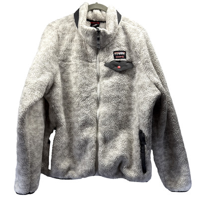 Gerry Fleece Jacket Women's Large Long Sleeve Ivory Full Zip Warm Coat Thick