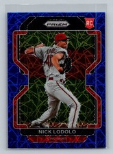 2022 Panini Prizm #75 Nick Lodolo Blue Velocity Prizm