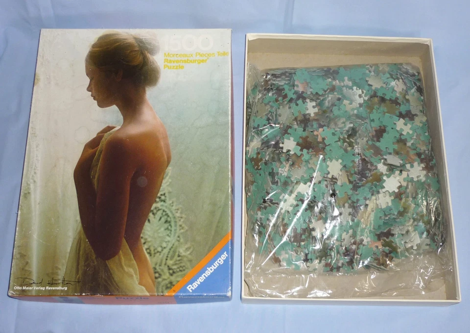 RAVENSBURGER 1000 T. David Hamilton Puzzle 'Das Modell', 1980, ungeöffnet, ungl. - Bild 3 von 4
