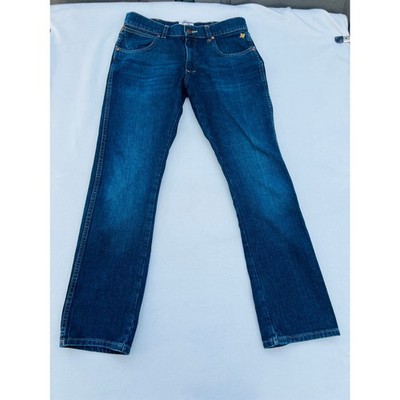 Wrangler Rooted Collection Texas Jeans Mens 31x32 Made in USA Dark Wash Straight