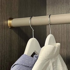 TAG Hardware Elite Faux Leather Custom Cut-to-size Wardrobe Closet Rod - Oyster