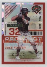 2024 Panini Prospect Edition Red Ice Prizm Cole Foster #94 19b1